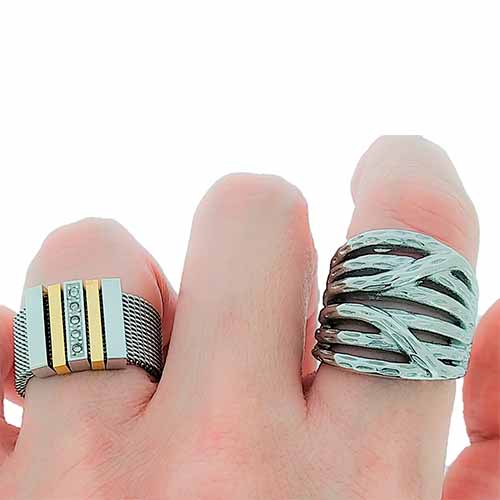 Anillo de Acero, un tono - Flip image view