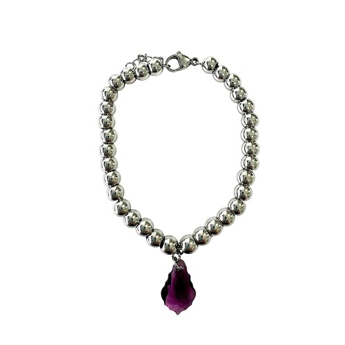 Brazalete Balines dije Piedra Swarovski - Flip image view