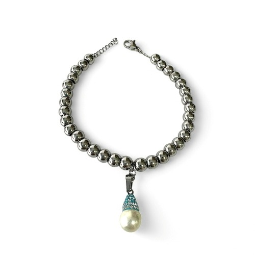 Brazalete Balines y dije de Perla - Flip image view