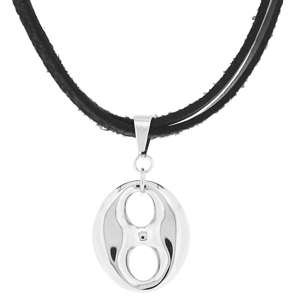 Collar de Cuero Negro con dije Gucci - Flip image view