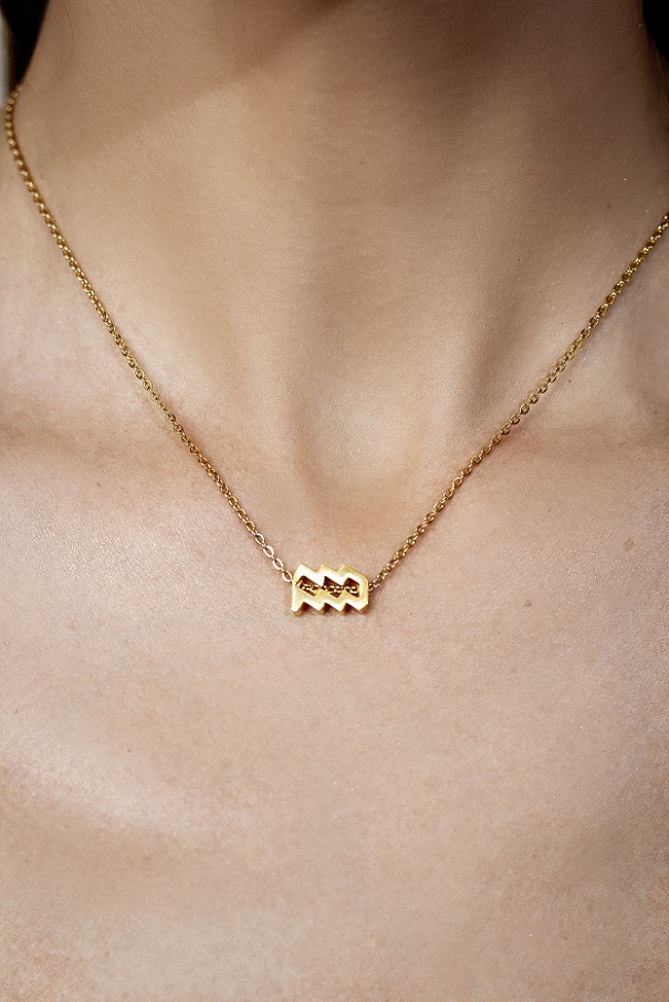 Collar Signo del Zodiaco ACUARIO - Flip image view