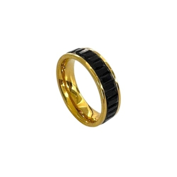 Anillo Tono Dorado y Negro