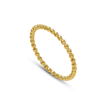 Anillo de Acero Tono Dorado