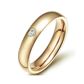 Anillo de Acero Tono Dorado