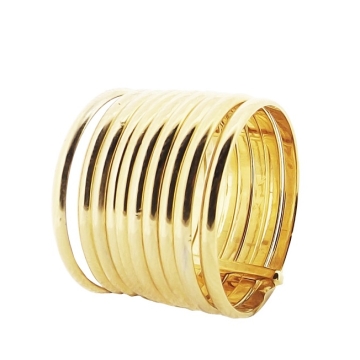 Anillo de nueve piezas en Rodio, tono dorado