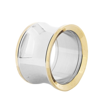 Anillo de Acero en Dos Tonos