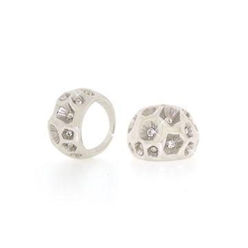 Anillo de Rodio, un tono, zirconias