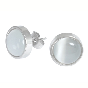 Aretes stud piedra color Blanca