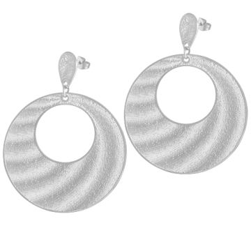Aretes circulares tejido