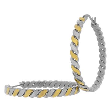 Aretes hoop dos tonos