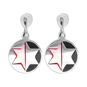 Aretes estrella de David en Nácar