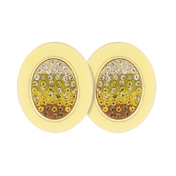 Aretes stud esmalte amarillo