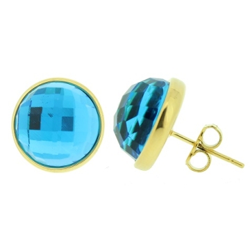 Aretes stud  cristal Azul