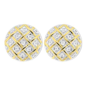 Aretes stud circulares dos tonos