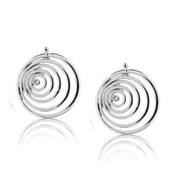 Aretes Circulares Tono Acero