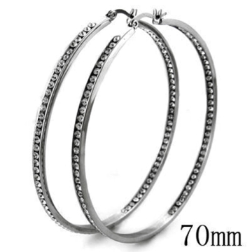 Aretes hoop con pequeñas zirconias