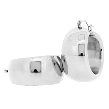 Aretes hoop superficie lisa 