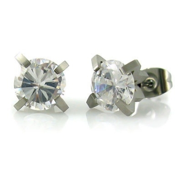 Aretes Stud con zircón