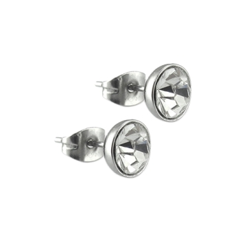 Aretes Stud con zircón 