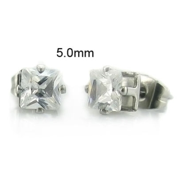 Aretes stud con zircón