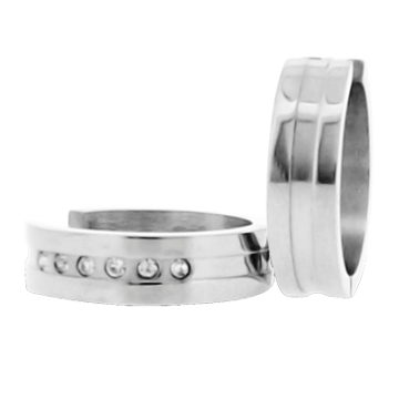 Aretes huggie centro de zirconias