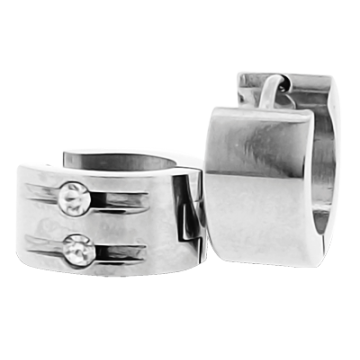 Aretes huggie con zirconias