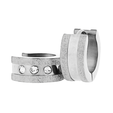 Aretes huggie con zirconias