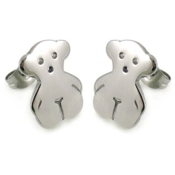Aretes de Acero Stud Forma De Oso
