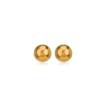 Aretes de Acero Tono Dorado