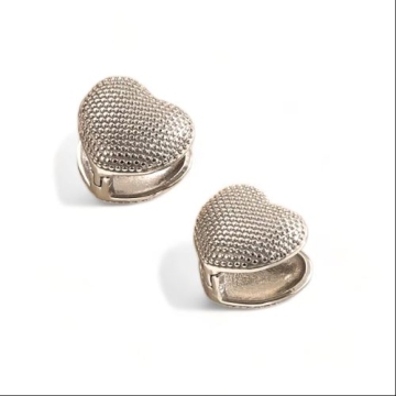 Aretes de Acero Tono Plateado 