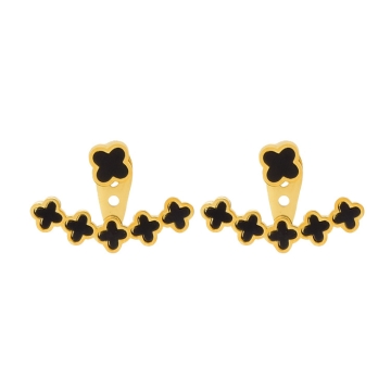 Aretes de Acero Tono Dorado