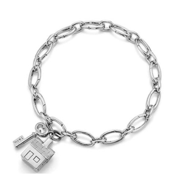 Brazalete divertidos encantos Baño de Plata 925