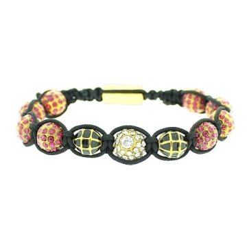 Brazalete ajustable balines con zirconias