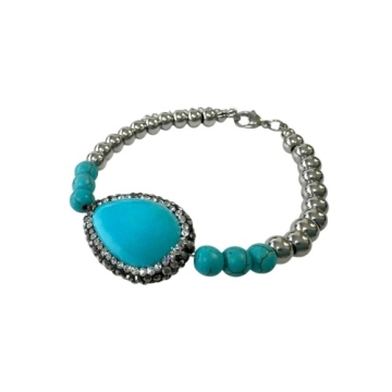 Brazalete Turquesa con tono acero