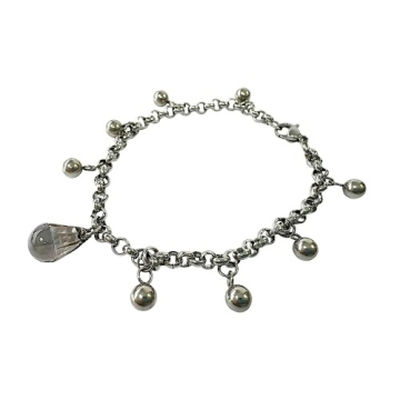 Brazalete Balines y piedra Swarosvki