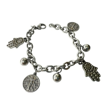 Brazalete San Benito y Mano de Fátima
