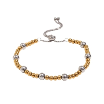 Brazalete de Acero en Dos Tonos