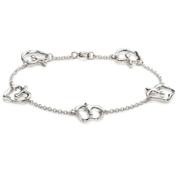 Brazalete de Manzanas Baño de Plata 925