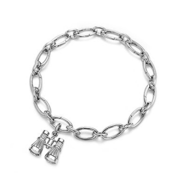 Brazalete dije Binoculares Baño de Plata 925