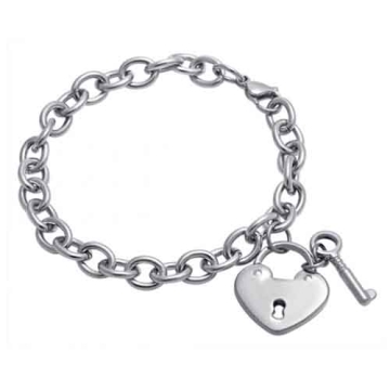 Brazalete Figura de corazón y llave