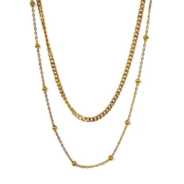 Collar doble tono dorado