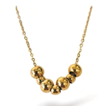 Collar de Acero Tono Dorado
