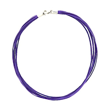Collar de Cuero Morado