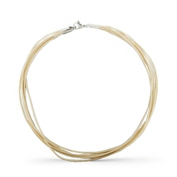 Collar de Cuero Beige