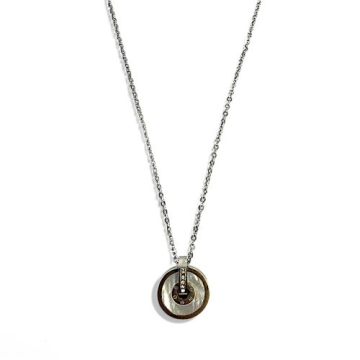 Collar Tono Acero con zirconias
