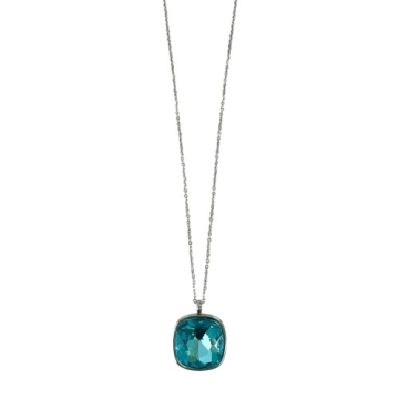 Collar Silueta Piedra Swarovski Azul