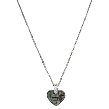 Collar Heart fondo Nácar