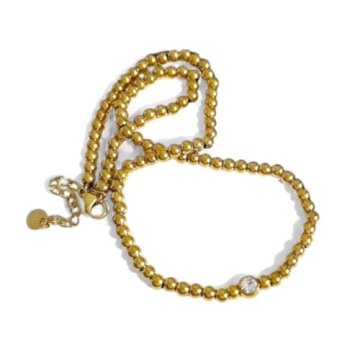 Collar balines con punto brillante