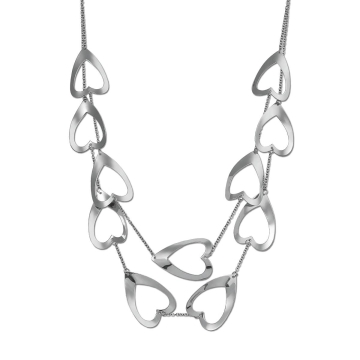 Collar dos cadenas  dijes de Corazón