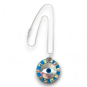 Collar de Acero con Dije Circular 
